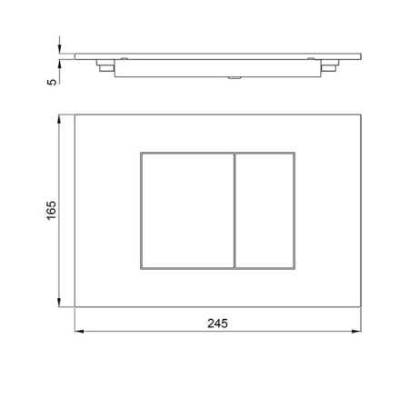 Клавиша смыва пневматическая Almar WC PLATE E330001.HB цвет латунь