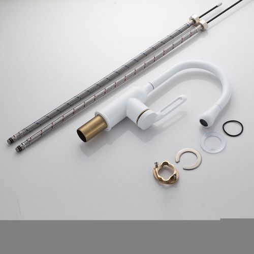 Смеситель Raffine F101C на раковину белый - фото 4