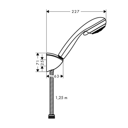 Душевой гарнитур Hansgrohe Crometta 27558000 настенный хром