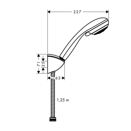 Душевой гарнитур Hansgrohe Crometta 27558000 настенный хром - фото 2