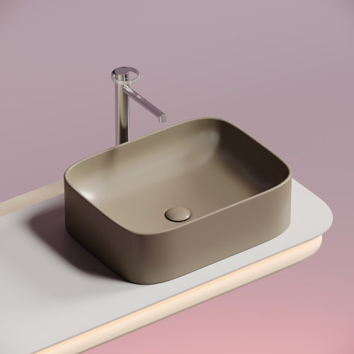 Раковина Ceramica Nova ELEMENT 51 см CN6052MC накладная цвет капучино матовый - фото 5
