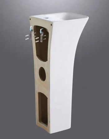 Раковина из сантехнического фарфора Cerutti SPA CT7274 50х50 напольная цвет белый 1 отверстие под смеситель