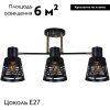 Люстра потолочная Reluce 06074-3.3-03 BK+FG