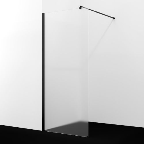 Душевая перегородка WasserKRAFT Rur 30W 30W46MB-MG 110х200 стекло матовое профиль черный матовый - фото 3