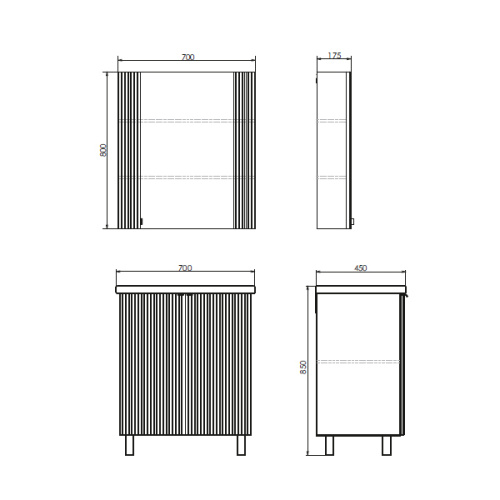 Тумба с раковиной Comforty 00-00013686CF 70x45x85 - фото 2