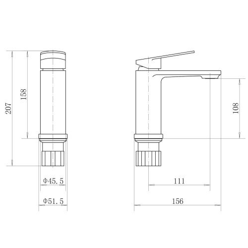 Смеситель Fashun A1088 на раковину хром - фото 3