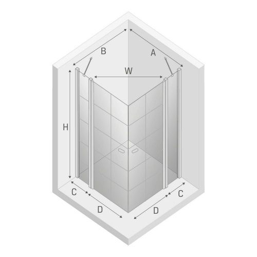 Душевой уголок New Trendy NEW SOLEO Black K-0580 90х90 стекло прозрачное профиль черный без поддона - фото 3