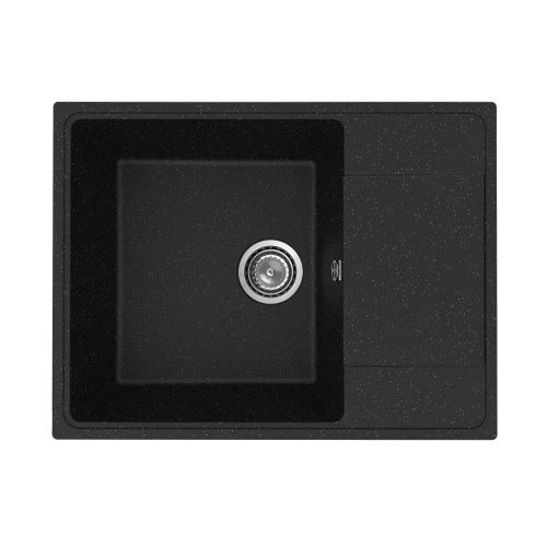 Кухонная мойка Practik PR-M-650-004 65х50 цвет черный поверхность глянцевая - фото 2