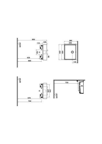 Раковина Vitra ArchiPlan 45 см 7403B003-0012 накладная цвет белый - фото 2