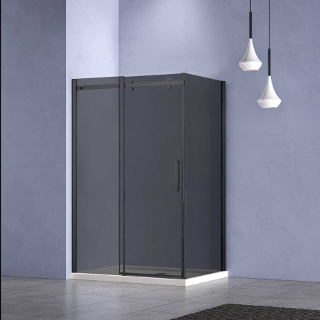 Душевой уголок Vincea Como-N VSR-4CN9012CGB 120х90 стекло тонированное профиль черный без поддона
