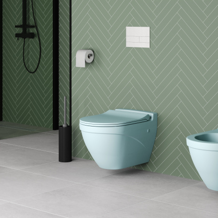 Унитаз подвесной Ambassador Nord 133T20801-132T20801S голубой матовый с сиденьем