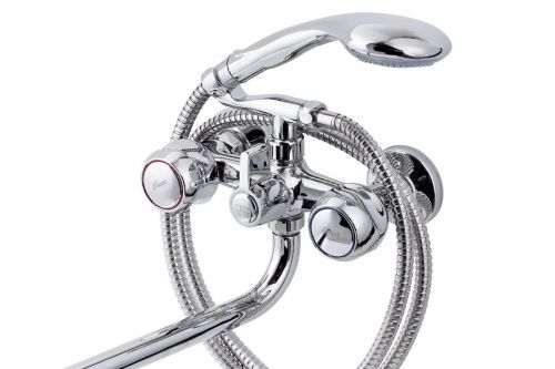 Смеситель для ванны и душа FAUZT FZs-435-39 настенный хром - фото 2