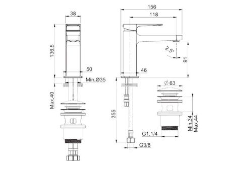 Смеситель Fima Carlo Frattini F3942NCR*** на биде хром