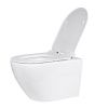 Унитаз подвесной Bond Oval F12-10 белый с сиденьем микролифт безободковый смыв торнадо