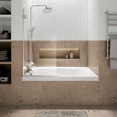 Ванна акриловая Niagara Atrio NG-A15070 150х70 пристенная прямоугольная без каркаса