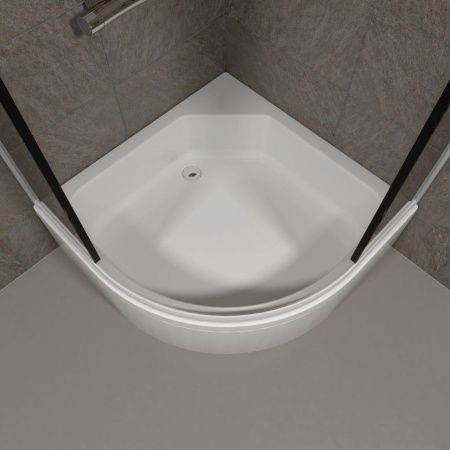 Душевой уголок Тритон Грэй Щ0000066465 90х90 стекло тонированное профиль белый с поддоном