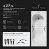 Ванна чугунная Vinsent Veron Aura VAU1507542H/VH0015BL-AS 150х75 пристенная прямоугольная с ножками с ручками