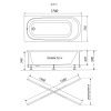 Ванна акриловая Тритон Дина Щ0000050444 170х75 пристенная прямоугольная без каркаса