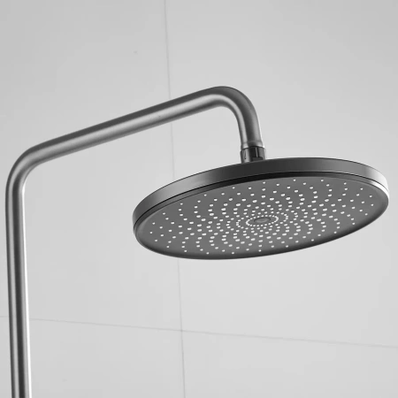 Душевая стойка Shevanik S8336T настенная цвет оружейная сталь