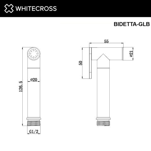 Гигиенический душ Whitecross Y brushed gold BIDETTA-GLB золото брашированное - фото 3