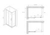 Душевой уголок Abber Schwarzer Diamant AG301005-S705 100х70 стекло прозрачное профиль хром без поддона