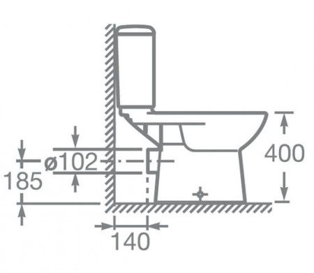 Унитаз-компакт напольный с бачком Roca Access 734P23800Y белый с сиденьем микролифт каскадный смыв