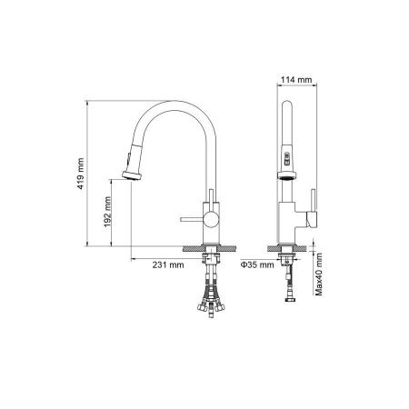 Смеситель для кухни Timo Saona 2316/03FL на мойку черный