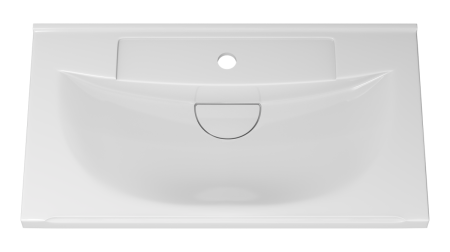 Раковина мебельная из искусственного камня Misty EVVA 70 Р-Евв14070-Д 70х40 накладная цвет белый