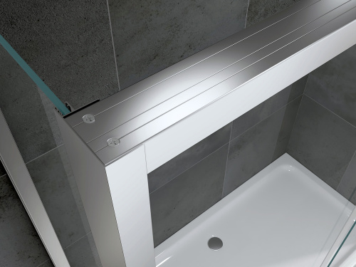 Душевой уголок Abber Komfort AG93120-S102 100х120 стекло прозрачное профиль хром глянцевый - фото 3