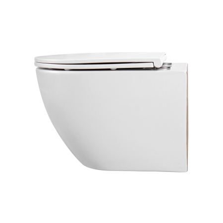 Унитаз подвесной Aquatek ЕВРОПА AQ1900T-00 белый с сиденьем микролифт безободковый смыв торнадо