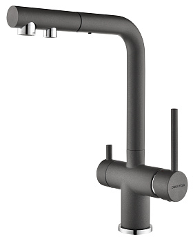 Смеситель для кухни Paulmark SERPENTINE Se213222-GRM на раковину серый металлик