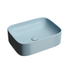 Раковина из сантехнического фарфора Ceramica Nova ELEMENT CN6052ML 51х38 накладная цвет голубой матовый без отверстий под смеситель