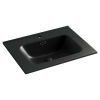 Раковина из сантехнического фарфора Ceramica Nova ELEMENT CN7001MB 61х47 накладная цвет черный матовый 1 отверстие под смеситель