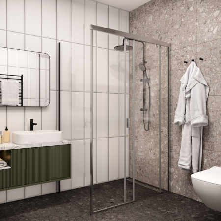 Душевой уголок Cerutti SPA MARBELLA 120 R 120х80 стекло прозрачное профиль хром без поддона