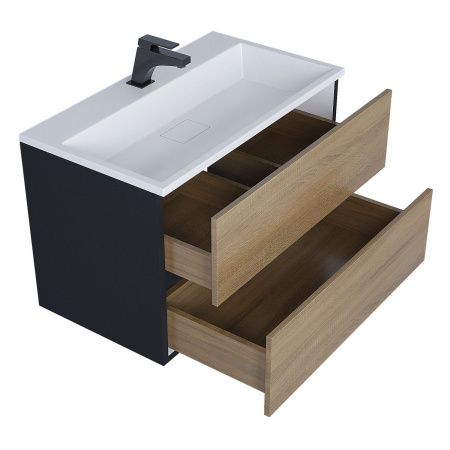 Раковина из искусственного камня Uperwood Barsa 293020530 80х50 полувстраиваемая цвет белый