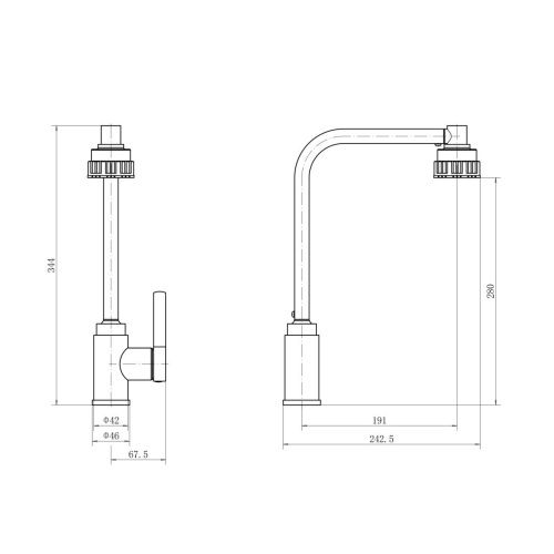 Смеситель для кухни Fashun A54031-8 на мойку белый - фото 3