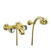 Смеситель для ванны Migliore AXO SWAROVSKI 18505 настенный золото