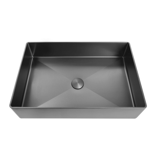 Раковина из нержавеющей стали AltroBagno Astro AltroBagnoAstro001018MtGr 51х37 накладная цвет оружейная сталь - фото 2
