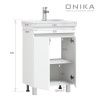 Тумба под раковину Onika Милтон 105561 50х40 напольная цвет белый