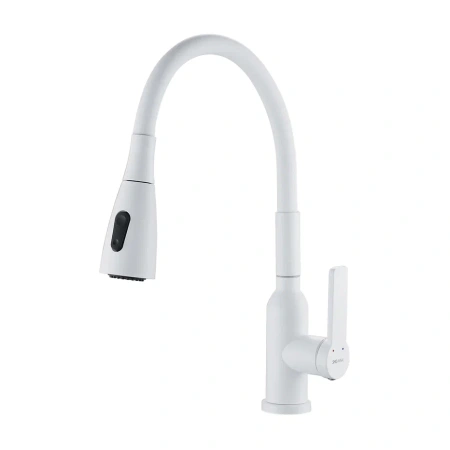 Смеситель для кухни Shevanik S843C-1 на мойку белый