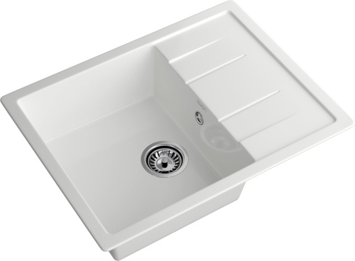 Кухонная мойка Granfest Quadro Q-650L иней 50х65 цвет белый - фото 2