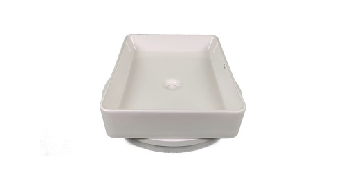 Раковина из сантехнического фарфора Sintesi SIN-LVB-APP-407 50х40 накладная цвет белый - фото 3