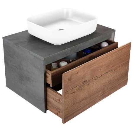 Тумба под раковину Vincea Mesa VMC-2MS800TB 80х50 подвесная цвет коричневый