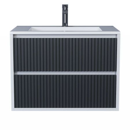 Тумба под раковину Uperwood Next Premium 3930205151 70х50 подвесная цвет серый/белый