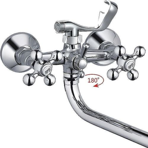 Смеситель для ванны и душа Haiba HB19 HB2719 настенный хром - фото 2