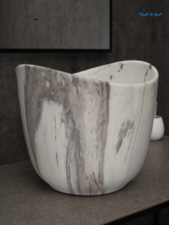 Раковина керамическая Gid Creativo 54479 40х40 накладная цвет многоцветный без отверстий под смеситель