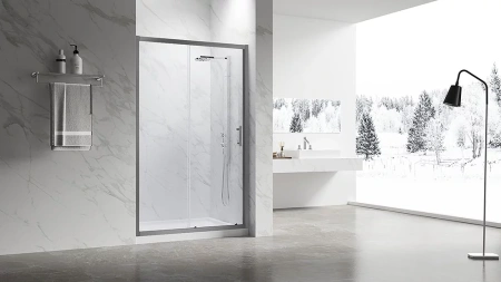 Душевая дверь Veconi Vianno VN55GM-150-01-C8 150х195 стекло прозрачное профиль оружейная сталь