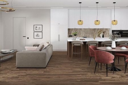 Кварцвиниловая плитка Damy Floor FAMILY LVT 0036-3-LVT Орех Американский толщина 0.25 см 43 класс 1227х187