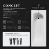 Ванна чугунная Vinsent Veron Concept VCO1657042-AS 165х70 пристенная прямоугольная с ножками