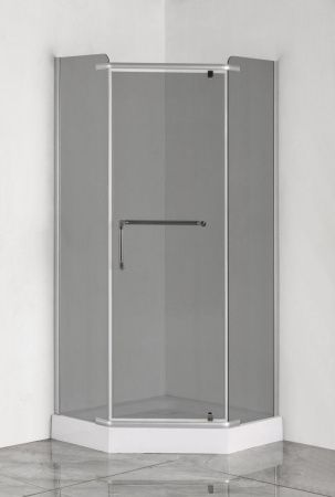 Душевой уголок Loranto CS-816S B 100 (GRAY) 100х100 стекло тонированное профиль сатин без поддона